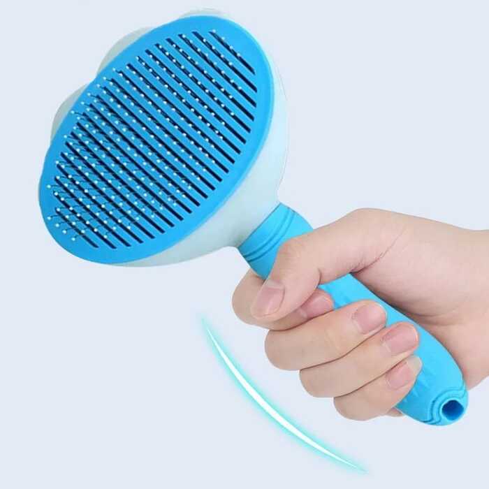 Bioline Sunflower Grooming Brush for Pet Cat & Puppy with Push Button