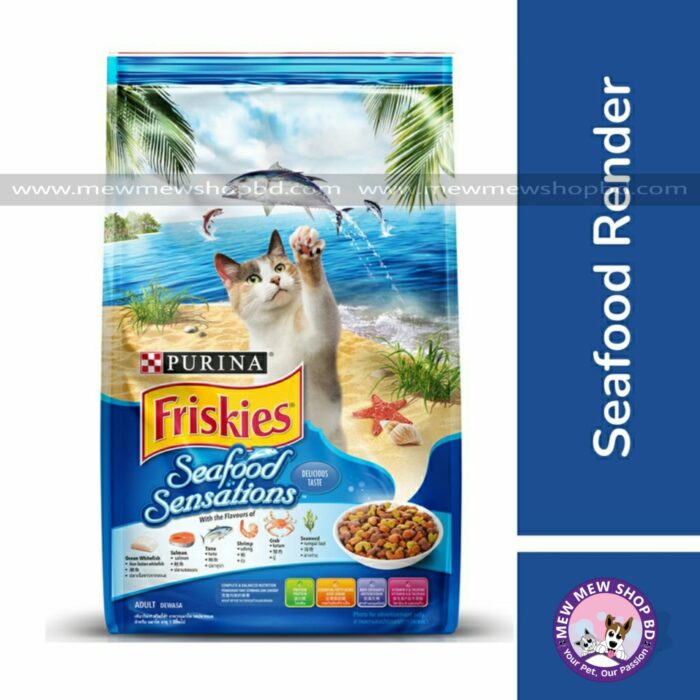 Purina Friskies Adult Cat Food Dry Seafood Sensation