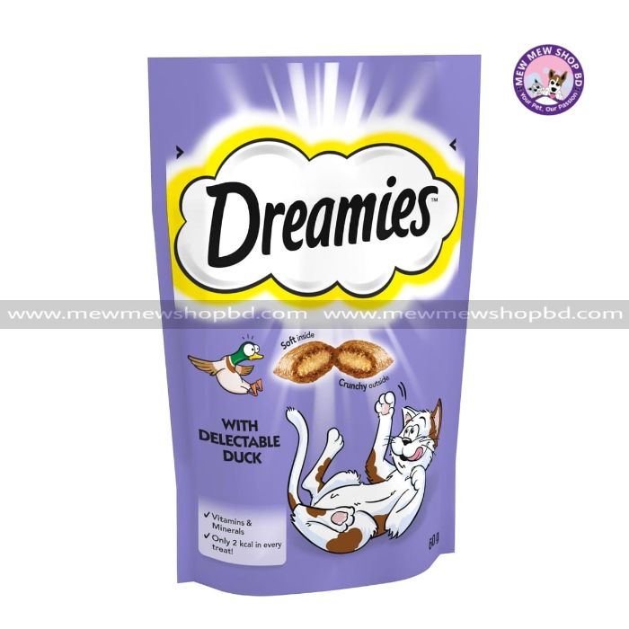 Dreamies Cat Treats Delectable Duck 60g (UK)