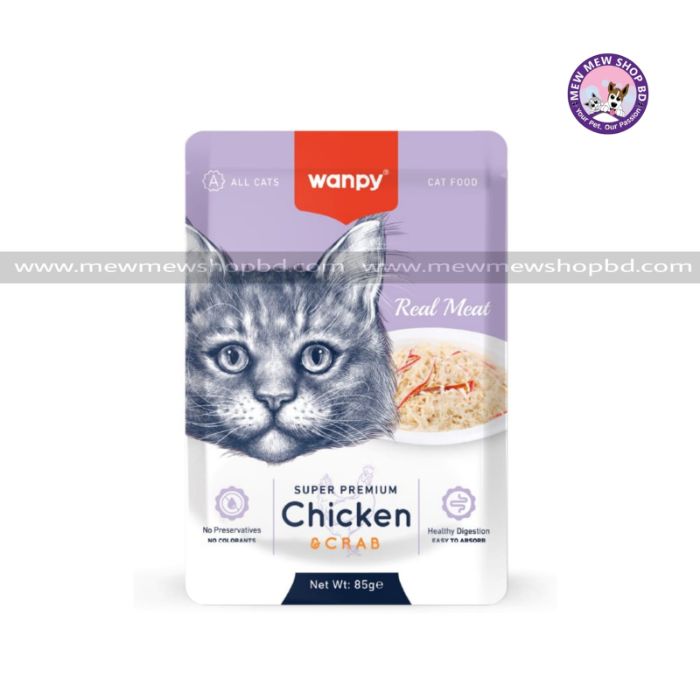 Wanpy Super Premium Chicken and Crab For Cats 85g
