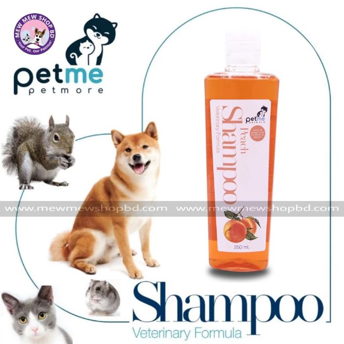Petme Veterinary Formula Peach Shampoo for Pet Cats 250ml