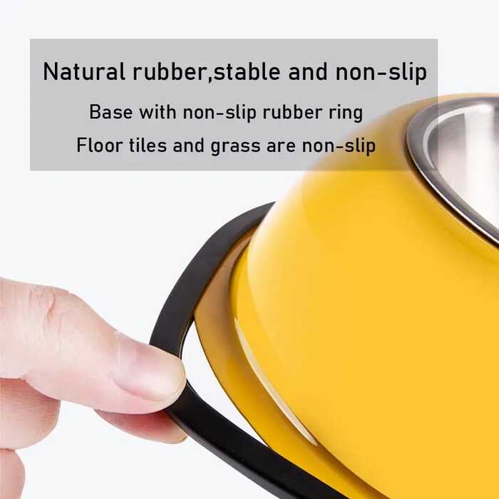 Printed Stainless Steel Double Sided Food & Water Bowl for Pet Cat , Puppy & Dog