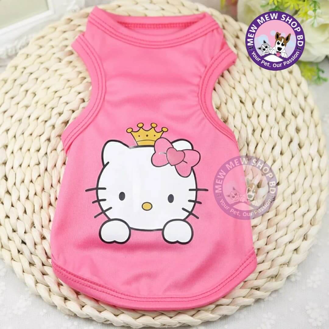 Cute Cat Tshirt Pet Cartoon Clothing Summer Dress / Shirt  ( No Exchange)