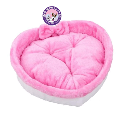 Heart-shaped Pet Bed Super Soft Cotton Velvet Winter Warm