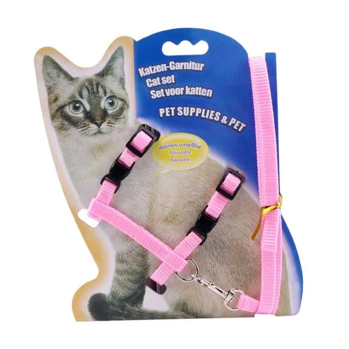 Cat Plain Harness with Leash and Adjustable