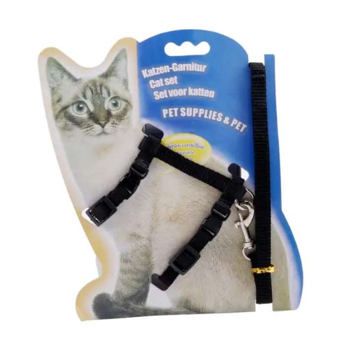 Cat Plain Harness with Leash and Adjustable