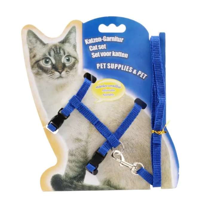 Cat Plain Harness with Leash and Adjustable
