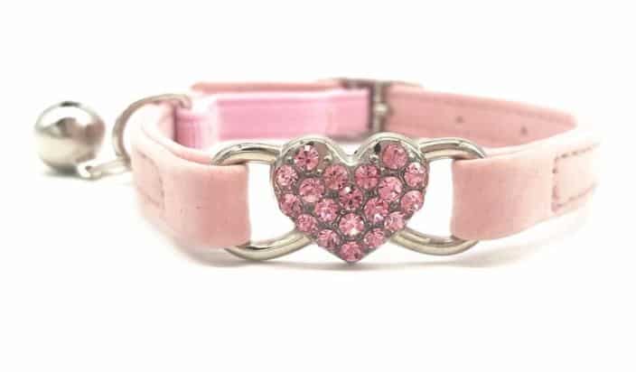 Cat Heart Collar With Neck Chain And Bell