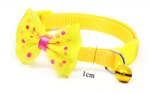 Bow Collar with Bell Cat Pet Adjustable Collar
