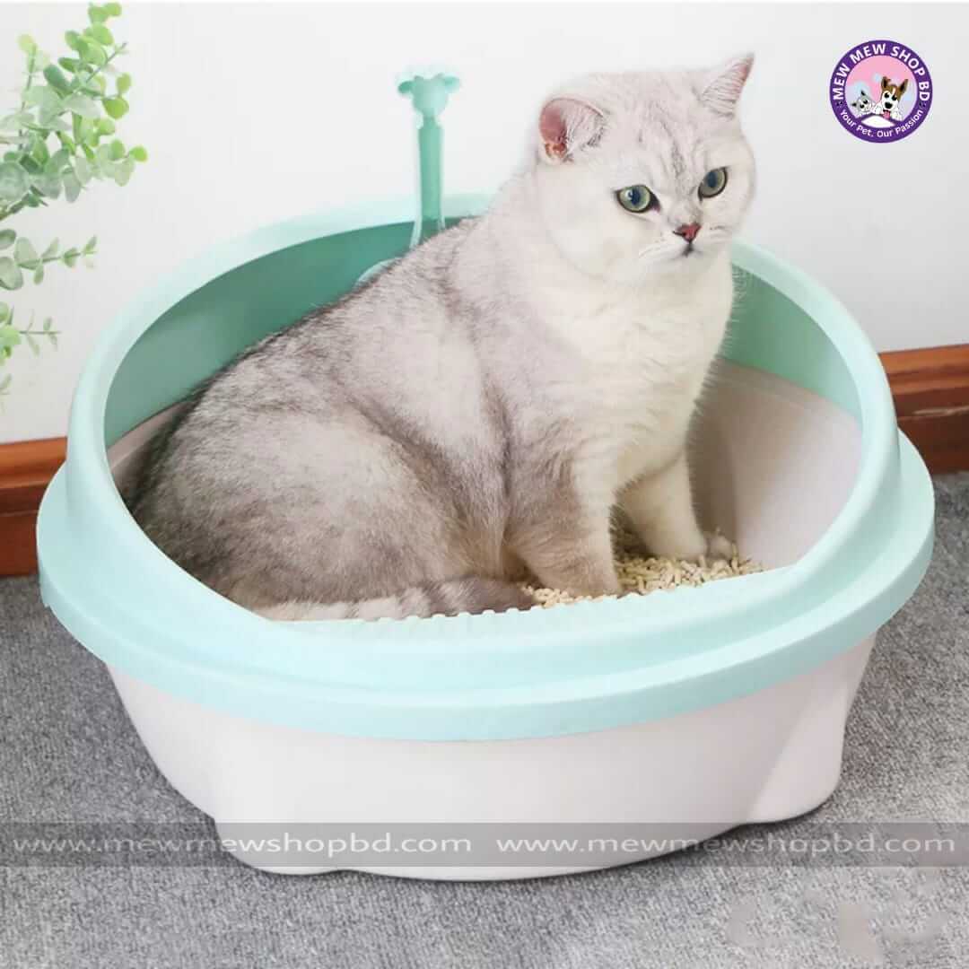 Round Shape Litter Box for Pet Cat