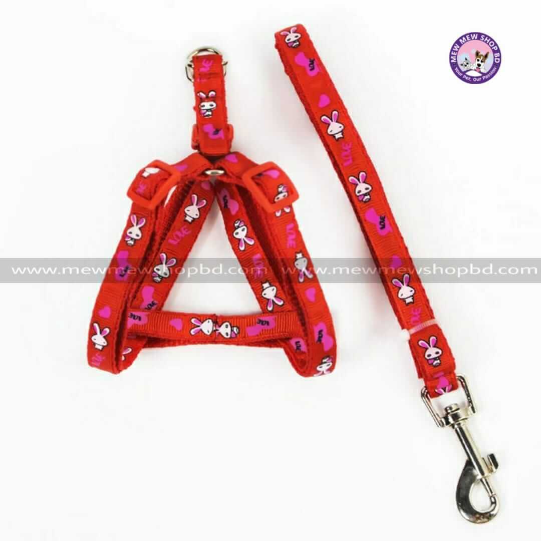 Rabbit print Pet Cat Body Harness