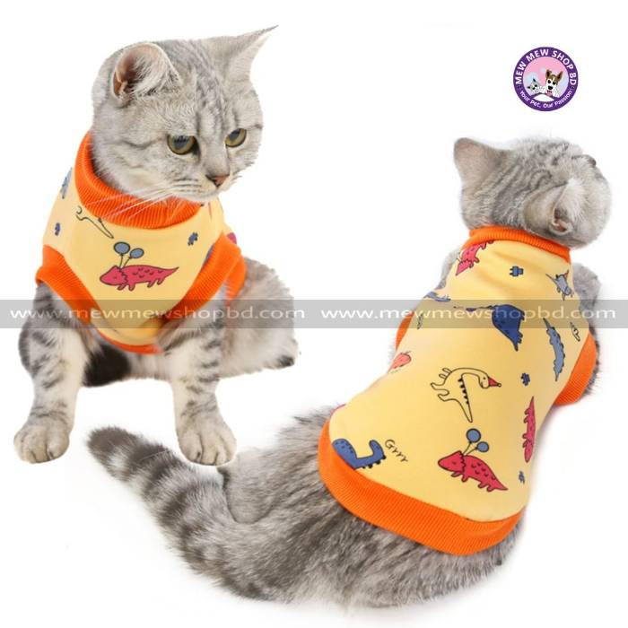 Colorful And Comfortable Sleeveless Dress /  Pet Cat Sweater ( No Exchange )
