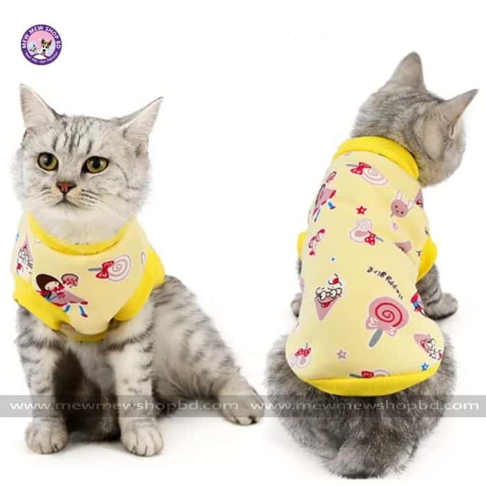 Colorful And Comfortable Sleeveless Dress /  Pet Cat Sweater ( No Exchange )