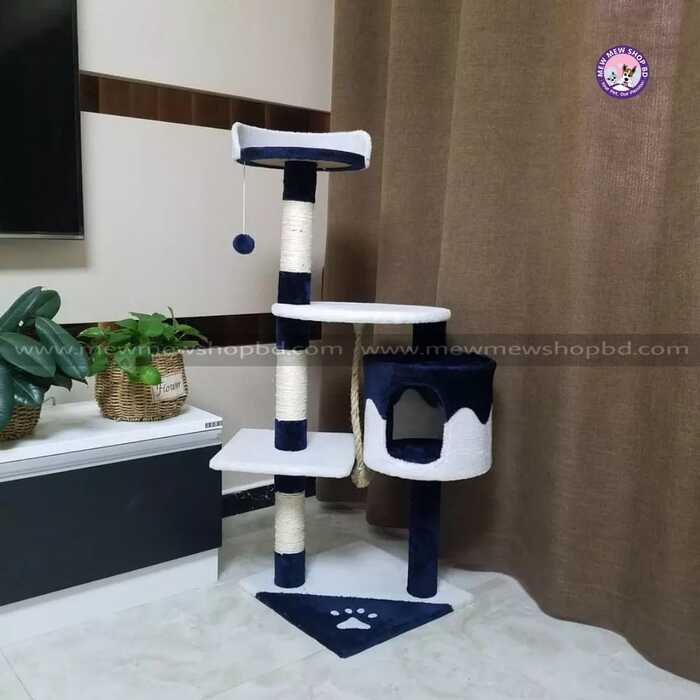 Cat Scratcher Toy Tree House Toy 4 Levels Trew Deluxe for Pet Cat