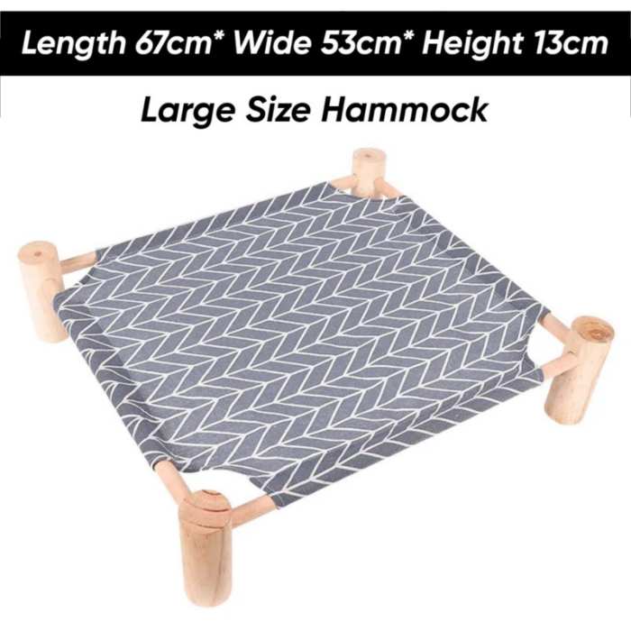 Cat Hammocks Bed Wood Canvas Durable House for Small Pet Cat
