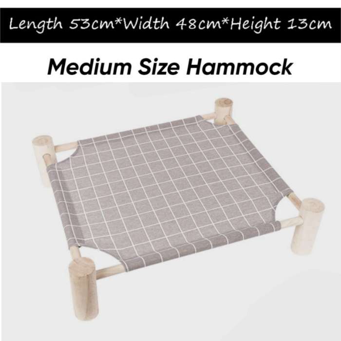 Cat Hammocks Bed Wood Canvas Durable House for Small Pet Cat