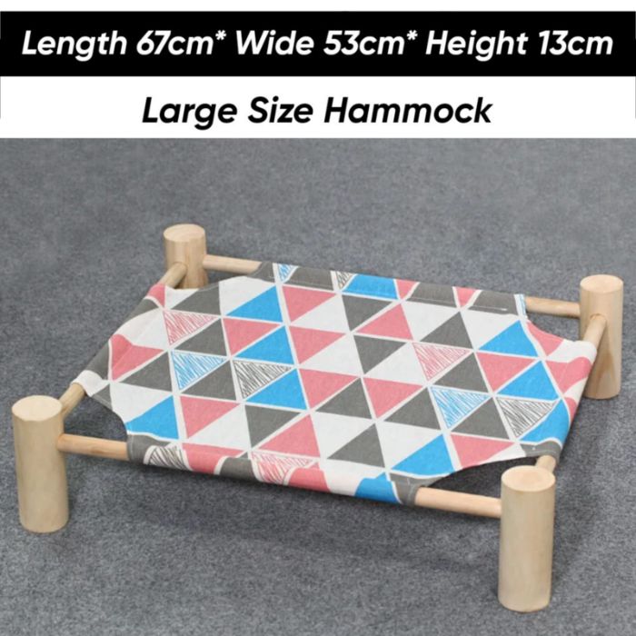 Cat Hammocks Bed Wood Canvas Durable House for Small Pet Cat