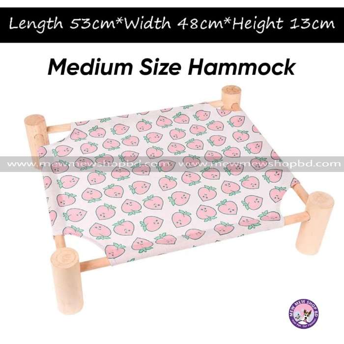 Cat Hammocks Bed Wood Canvas Durable House for Small Pet Cat