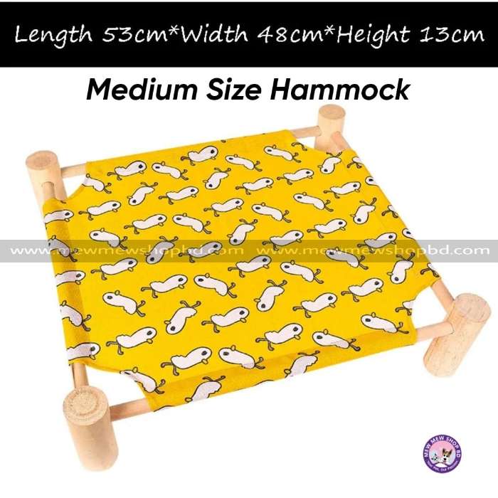 Cat Hammocks Bed Wood Canvas Durable House for Small Pet Cat