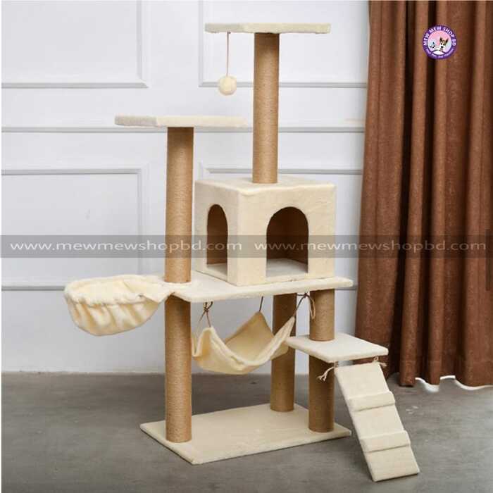 Cat's nest with cat's climbing frame, Large Sized Tree House with grasping column for Pet Cat