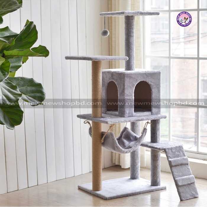 Cat's nest with cat's climbing frame, Large Sized Tree House with grasping column for Pet Cat