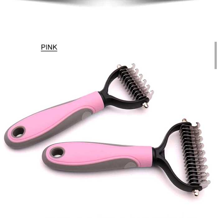 Double Sided Deshedding Grooming Brush for Pet Cat & Dog