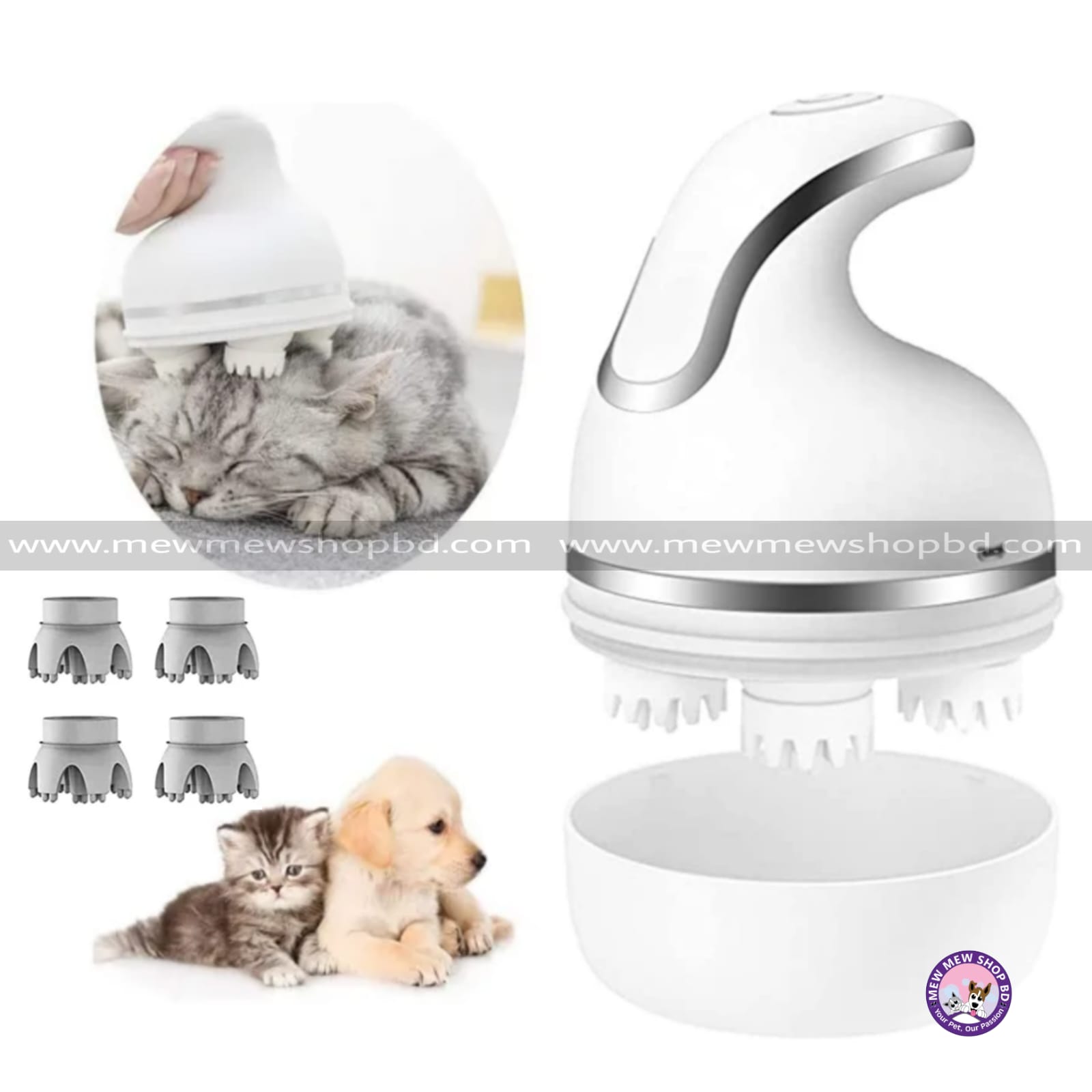 Electric Scalp, Body, Head Massager for Relax Hair Growth Deep Clean For Pet & Human