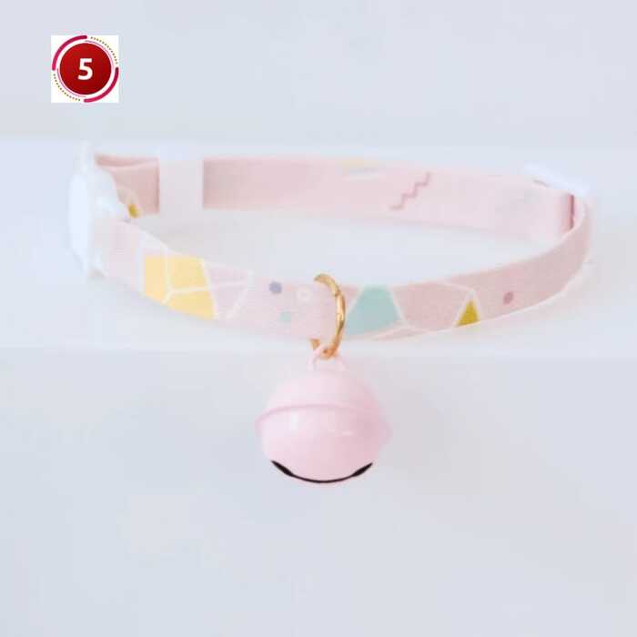 Adjustable Hello Kitty Cat Collar with Pendent for Pet Cat (Medium Size)