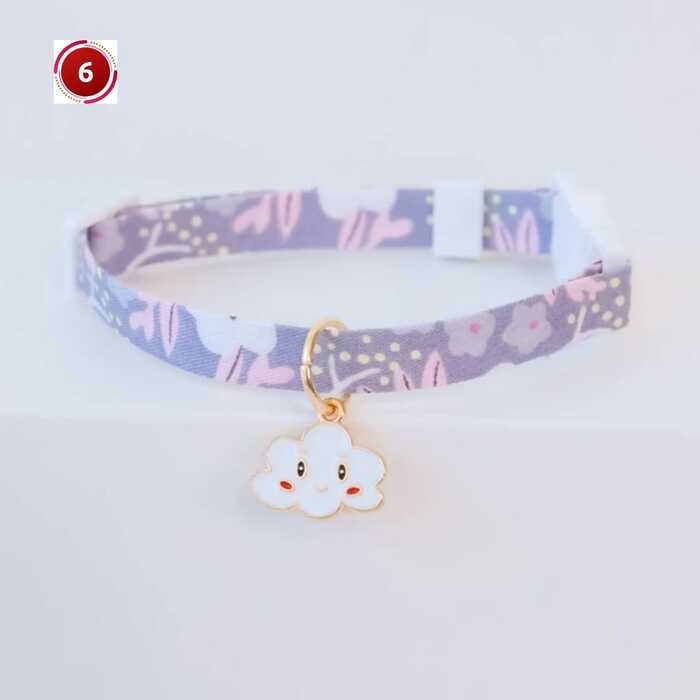 Adjustable Hello Kitty Cat Collar with Pendent for Pet Cat (Medium Size)