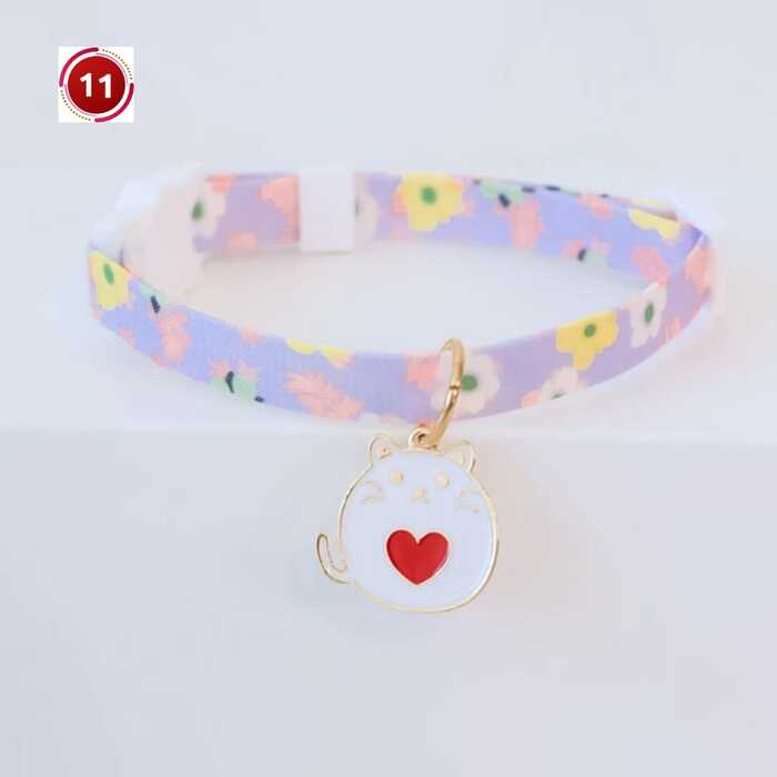 Adjustable Hello Kitty Cat Collar with Pendent for Pet Cat (Medium Size)
