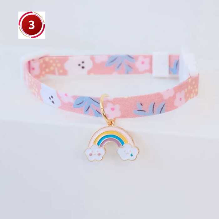 Adjustable Hello Kitty Cat Collar with Pendent for Pet Cat (Medium Size)