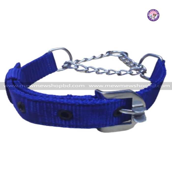 Adjustable Pet Dog & Puppy Nylon Choke Collar with Stainless Steel Chain