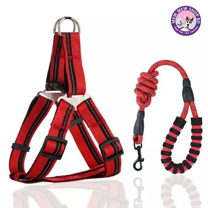 Premium Reflective Puppy & Dog Harness with Leash