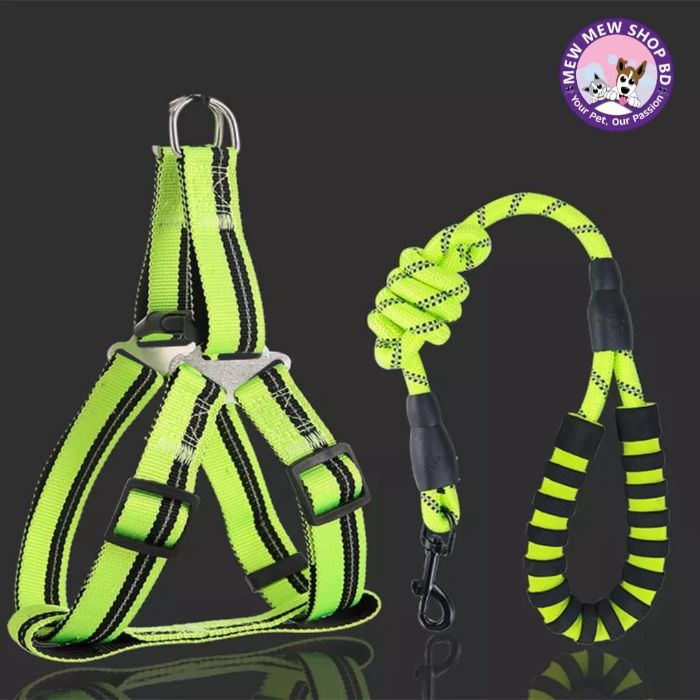 Premium Reflective Puppy & Dog Harness with Leash