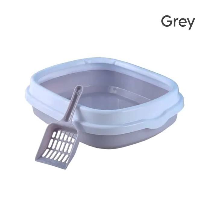 Detachable Pet Cat Litter Box with Scoop