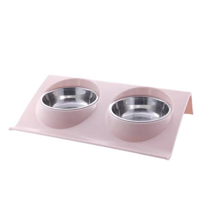 Generic Double Pet Food Bowls for Dogs and Cats