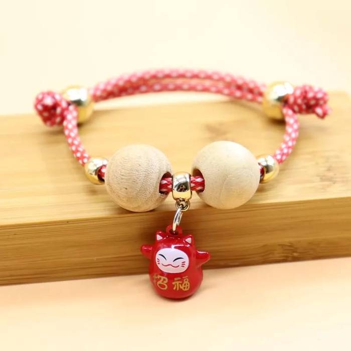 Fancy Pet Necklace Natural Camphor Wood Anti-Lice Portable Pet Cat Collar with Bell