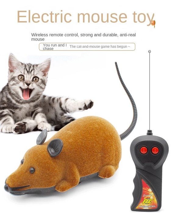 Wireless Remote Control Mouse Cat Toy Machine  for Pet Cat-(1pcs)
