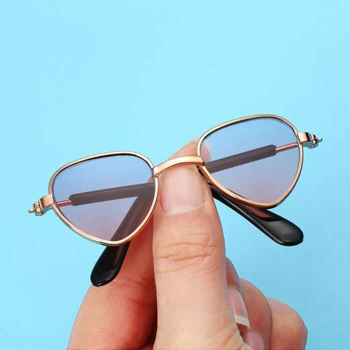 Diagonal Pet Cat Colorful Shaded Sunglasses (8cm)