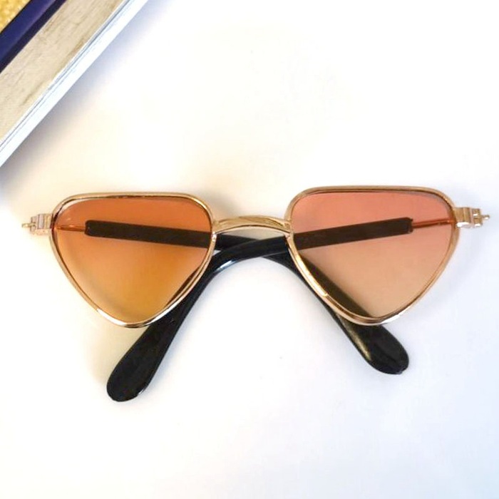 Diagonal Pet Cat Colorful Shaded Sunglasses (8cm)