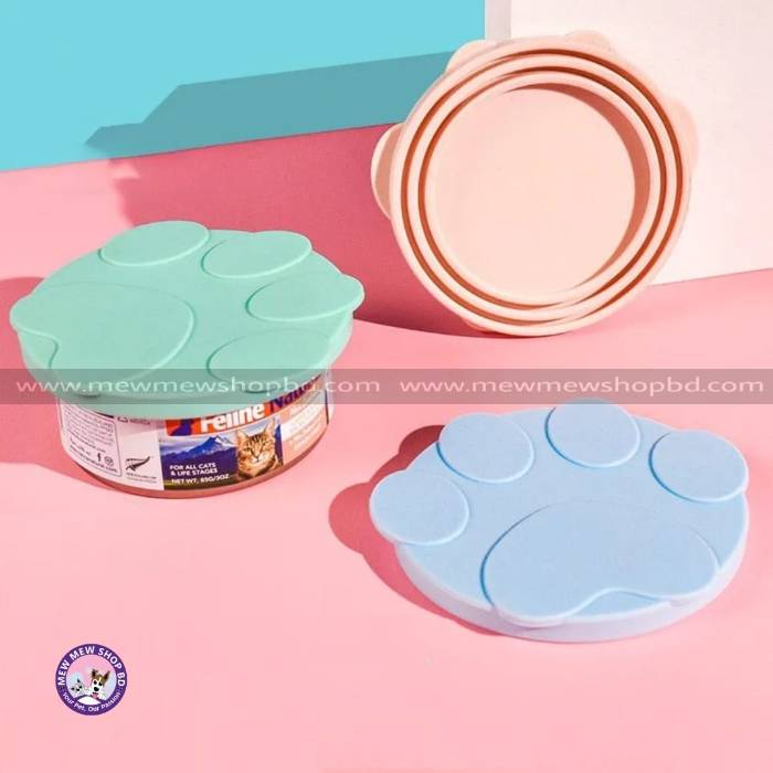Portable Silicone Canned Lid Adjustable Cover for Pet Cat & Dog Canned Food