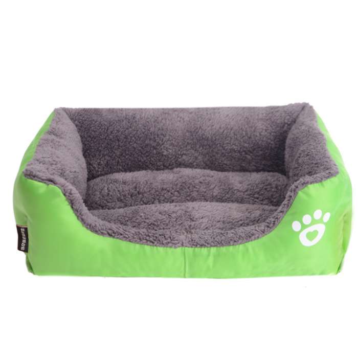 Rectangle Shape Paw Print Pet Bed For Cat and Dog