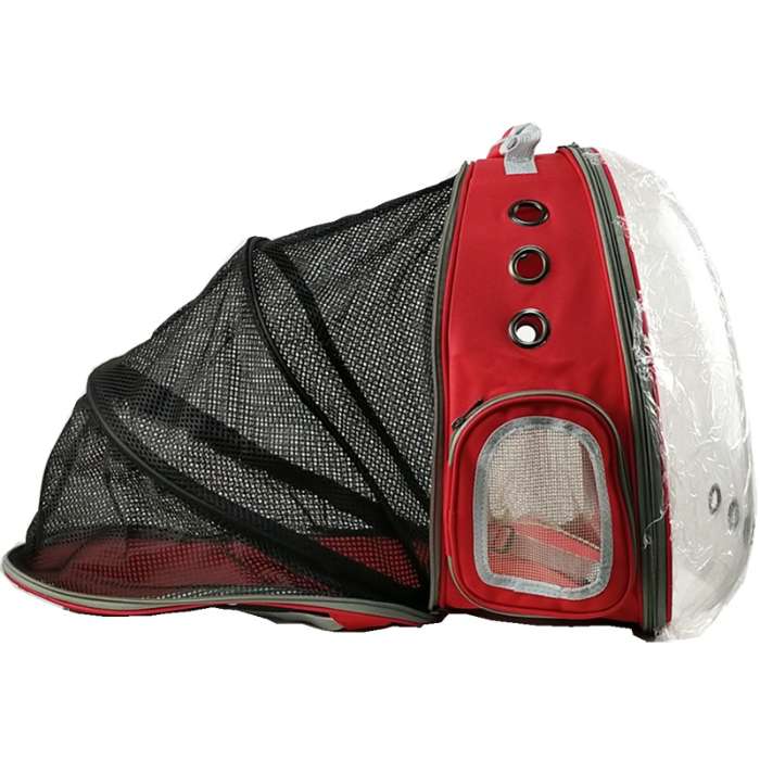 Dual Expandable Pet Carrier Tent Backpack for Pet Cat & Bunny
