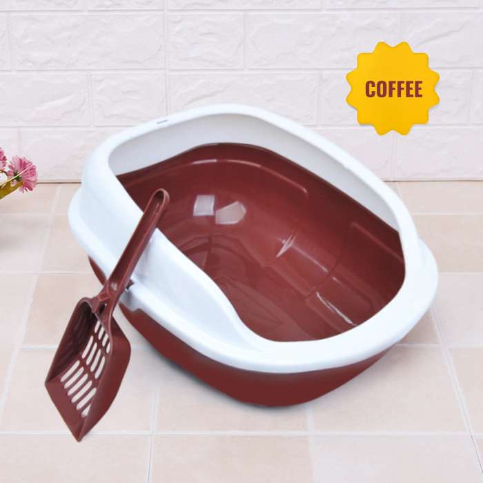 Regular Litter Box with Scoop for Pet Cat