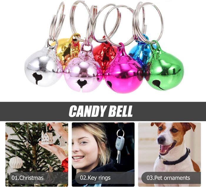 Single Colour Ringing Bell with Ring for Pet Cat & Puppy Collar