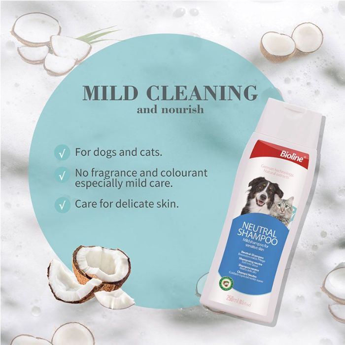 BIOLINE NEUTRAL Shampoo Especially Mild Care for Cats and Dogs 1000ml