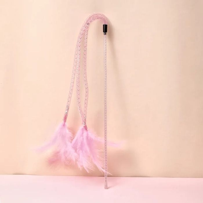Fairy Cat Stick Long Rod Tangled Feather Bell Cat Teaser Toy