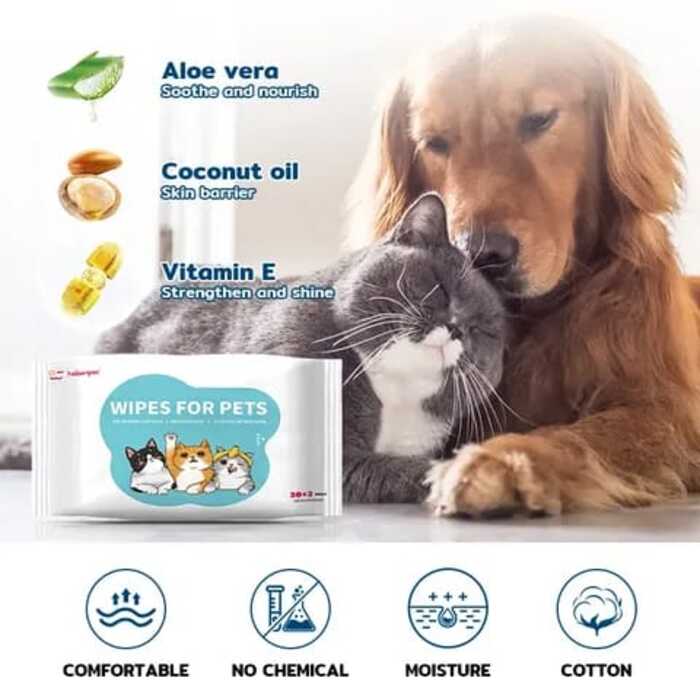 Haisenpet Multifunctional Pet Wipes for All kinds of Pets (30Pcs)