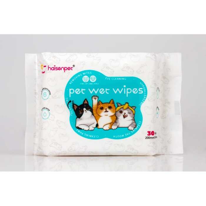 Haisenpet Multifunctional Pet Wipes for All kinds of Pets (30Pcs)