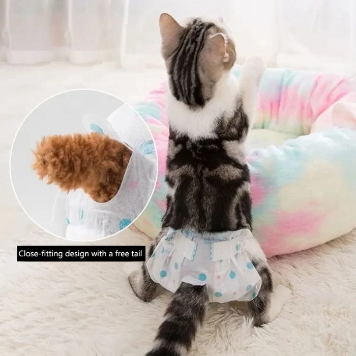 Pet diaper Underwear Sanitary pants for Cats and Dogs Size XS (1 Piece)